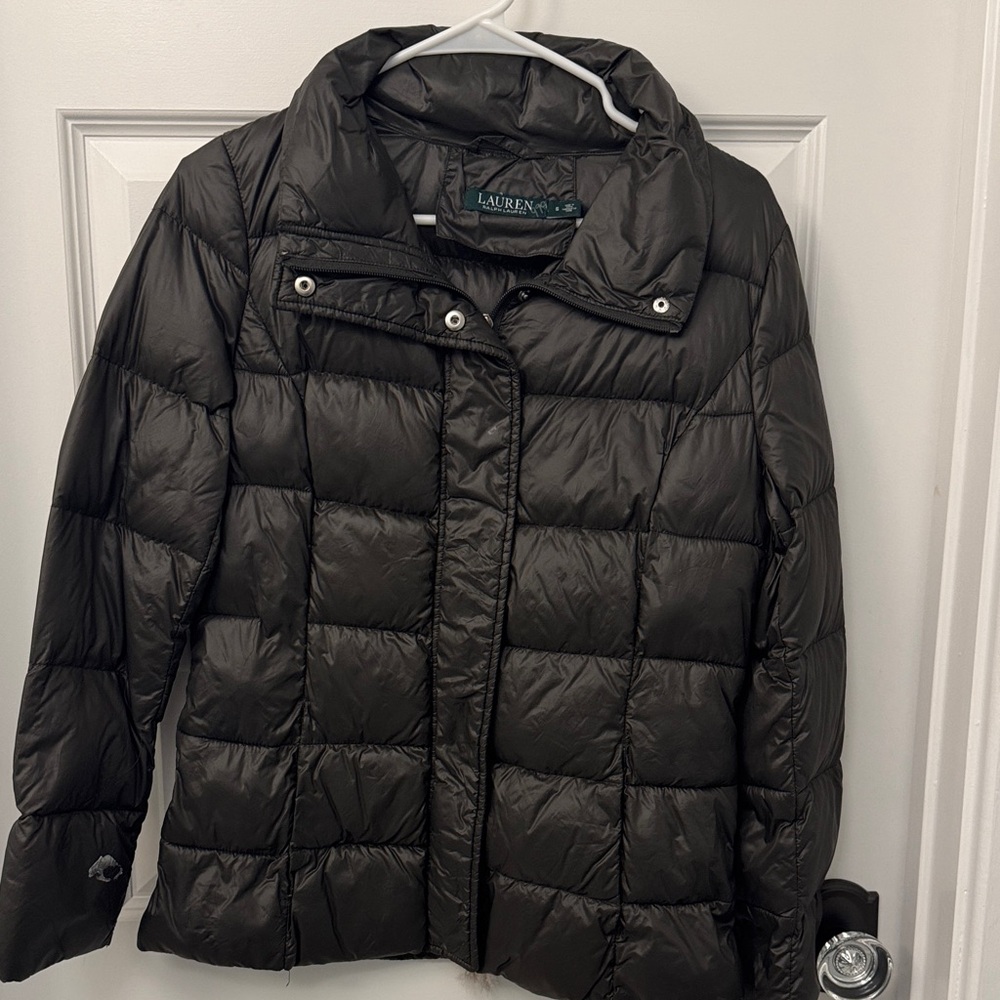 Lauren Ralph Lauren Women's Dark Gray Puffer Coat